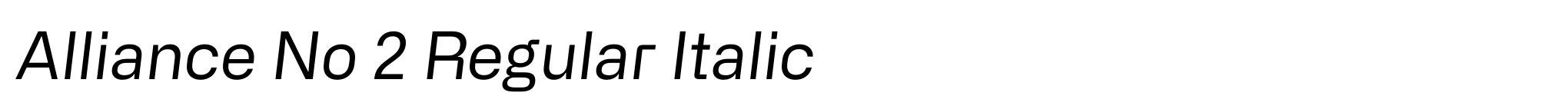Alliance No 2 Regular Italic image